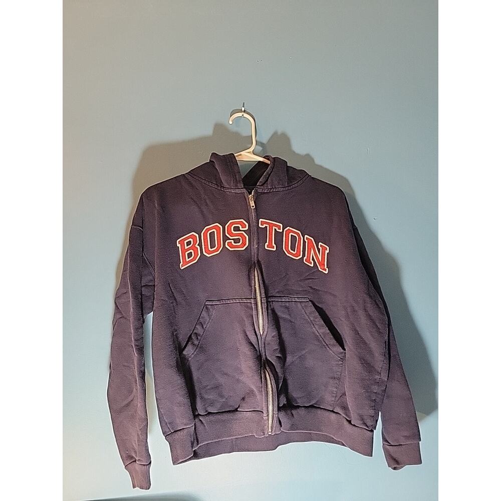 Bay State Apparel Womens Full Zip Boston Hoodie Sweatshirt Juniors Size L
